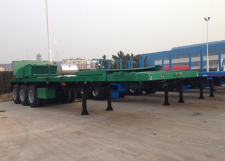 40ft FlatBed Semi Trailer with 3 Axles Can Ship with 40HC for Exportation freight saving