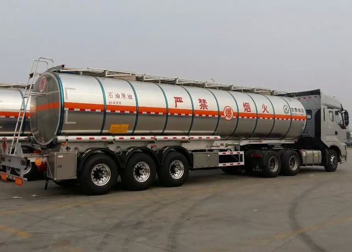 40000L Insulated Aluminum Tanker Semi Trailer with 3 BPW Axles for Organic Chemical of Dibutyl Ether
