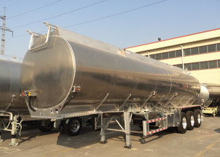 35000L High Safety Aluminum Tanker Trailer with 3 Axles for Organic Chemical