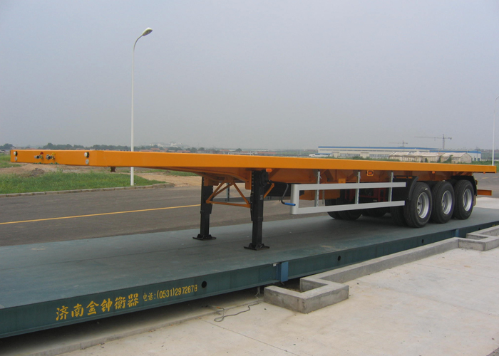 40ft Heavy Duty FlatBed Container Semi Trailer With 3 Axles Customized Color