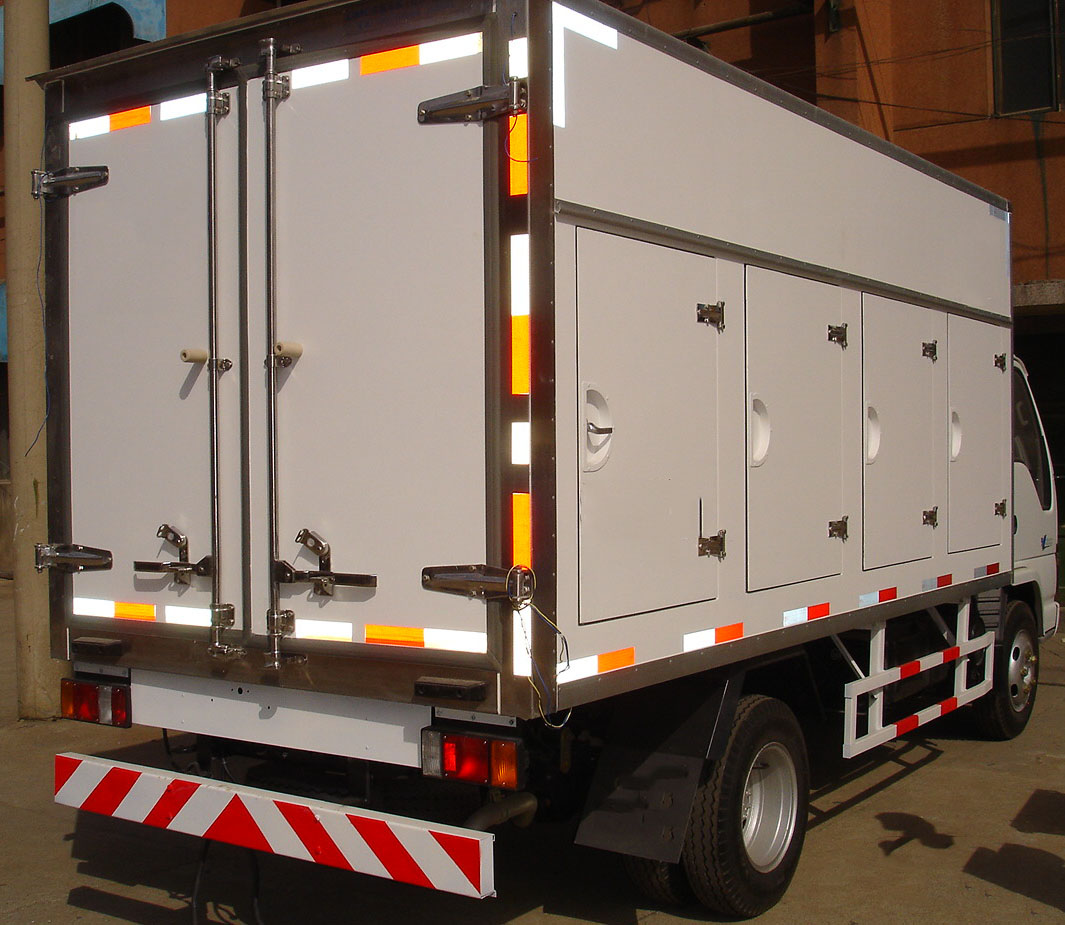 Ice Cream Truck Body-FRP+PU+FRP Composite Sandwich Panel , refrigerated truckbody
