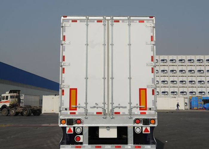 13m Closed Steel Dry Freight Box Trailer with 2 Axles for Bulk And Case Packed Cargos,Drop Side Semi Trailer