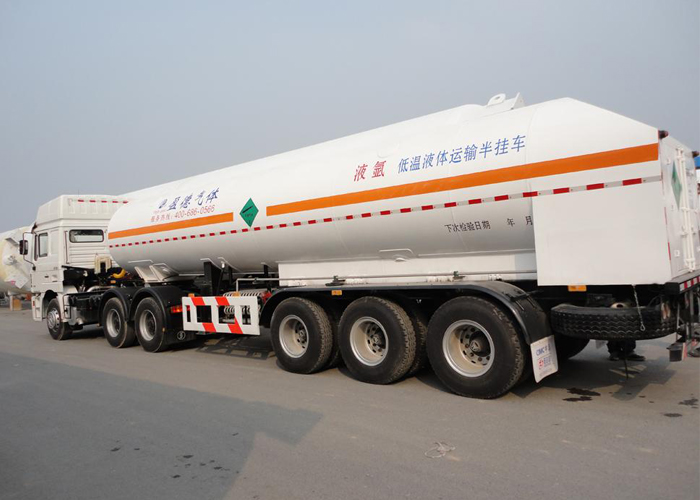 LNG Tanker Semi Trailer,51550L LNG Tanker semi trailer with 3 axles for Liquid Natural Gas