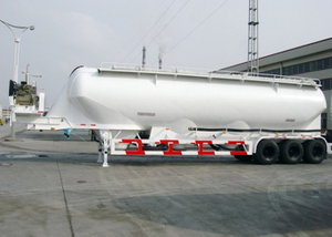 50000L Steel Powder Tanker Semi-Trailer with 3 Axles for Bulk Carbon Black Powder, Cement Tanker Semi Trailer