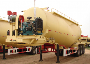 39000L Dry Bulk Pneumatic Tank Trailers with 3 axles for cement powder, Cement Tanker Semi Trailer