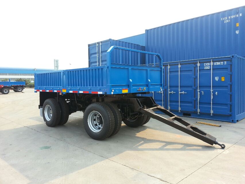 25 Feet 25T Draw Bar Drop Side Trailer with 2 Axles