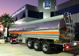 45000L Aluminum Tanker Semi Trailer with Super Single Tires for Methylmethane at Freeway Fuel Logistic