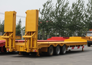 16m 60T Fixed Gooseneck ( FGN ) Low Bed Semi Trailer with 3 Axles for Heavy Machine,Low Bed Trailer
